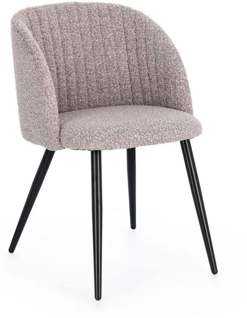 Bizzotto Set 2 chaises vison Gris 57x82x53cm