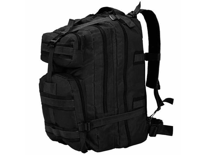 vidaXL Rucksack Armee-Stil 50 L Schwarz