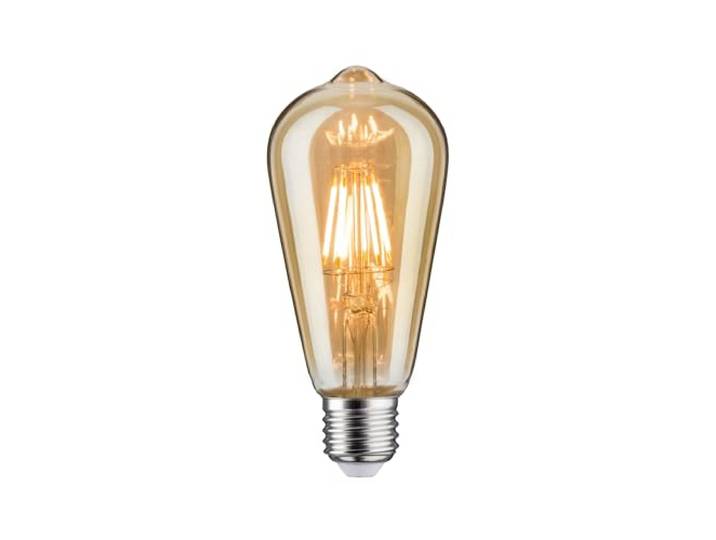Paulmann 28523 LED Lampe Vintage Kolben ST64 6W Retro Leuchtmittel Dimmbar Glühfaden E27 Filament Gold 1700K Goldlicht 500 lm