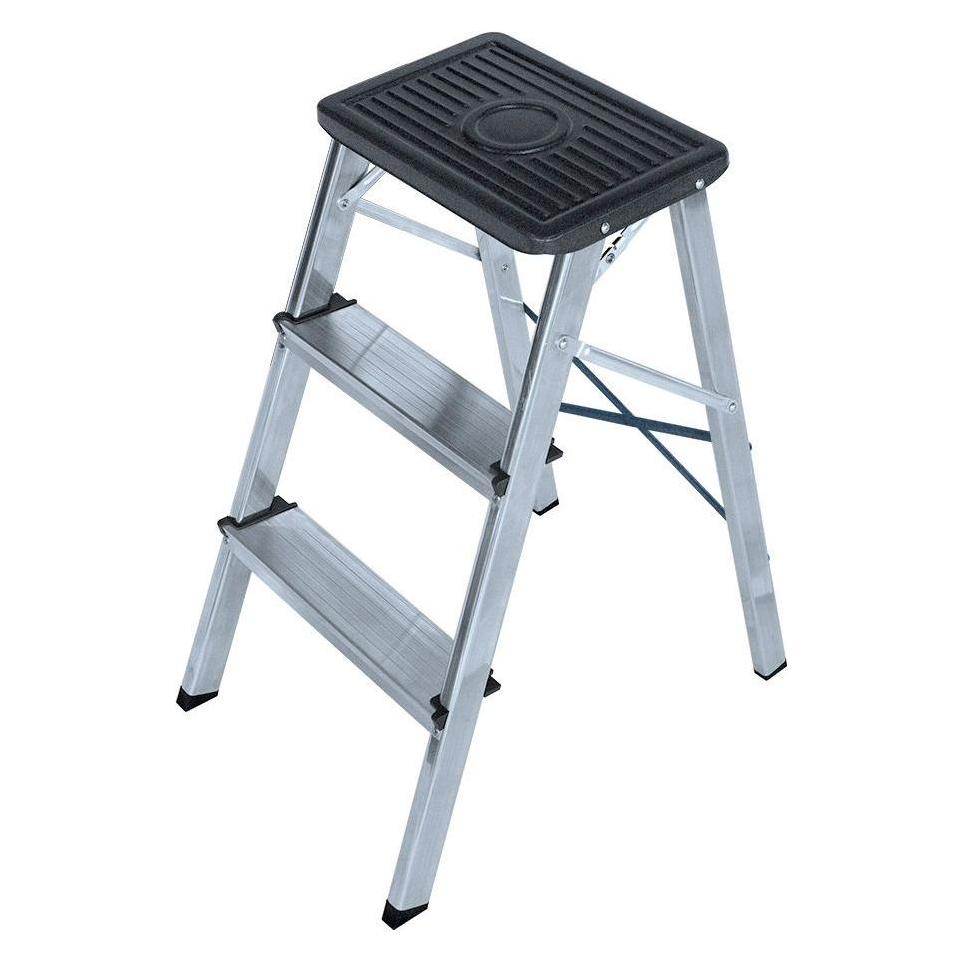 EDM Product 3-Stufige Klappleiter 75051 Aluminium 40 X 14 X 82 Cm Bunt (40 cm) (31198501)