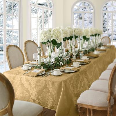 Threadmade Barcelona Damask Elegant Fabric Tablecloth