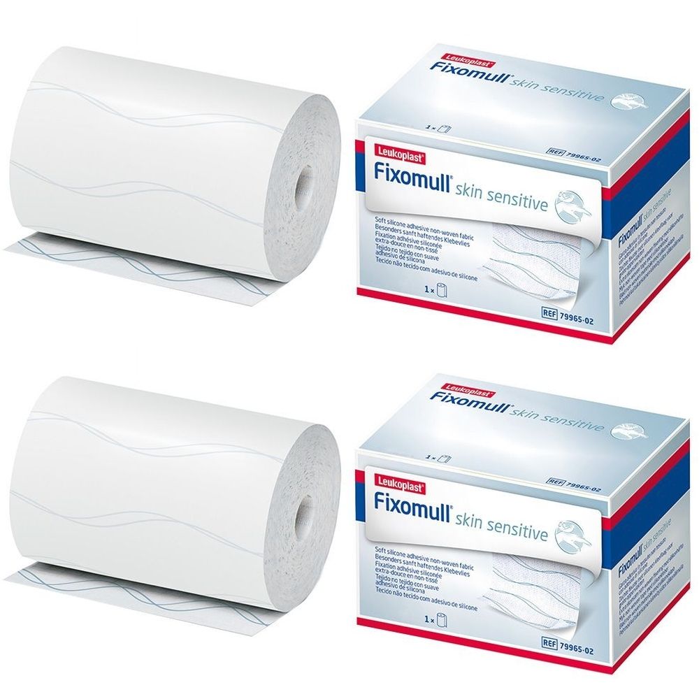 Fixomull Skin Sensitive 5 cmx5 m 2x 2x1 St Pflaster