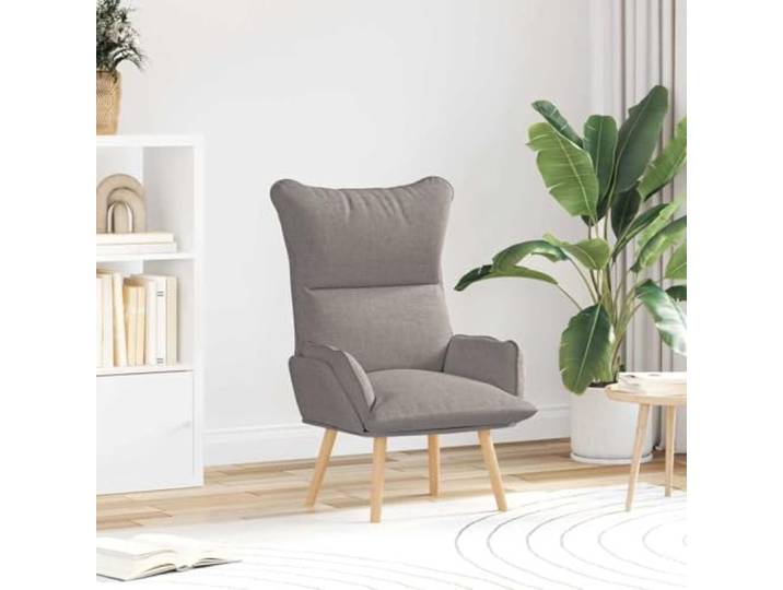 NLQMSU Relaxsessel, Taupe, 69 x 74 x 93 cm, Sperrholzstoff Füße aus massivem Gummiholz, gepolsterte Armlehnen, weiches Polyester, schnelle Montage, moderner Stil