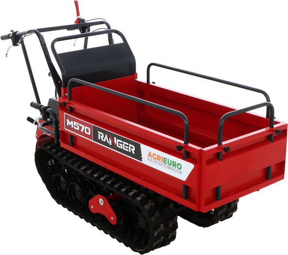 AgriEuro Premium Brouette motorisée à chenilles extensible Ranger  M570 - Moteur Honda GX200