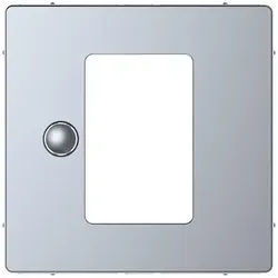 Merten Zentralplatte f.Univ. Temperaturregler-Eins. m. Touch-Display, System Design, Edelstahl lack.