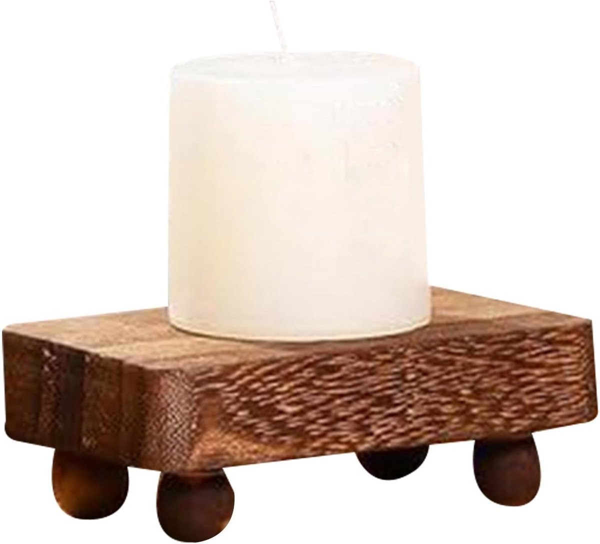 Houten Display Plank Opslag Organizer voor Decoratie - Houtkleur - 13,6 x 9,6 cm