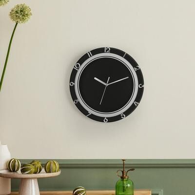 Value Selection 12 Inch Silent Wall Clock With Easy Read Numbers And Black Frame 12 Inch Silent Wall Clock With Easy Read Numbers And Black Frame
