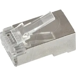 LOGILINK MP0077 - RJ45-Modularstecker, Cat.6, geschirmt, vorne offen, 50 Stk.