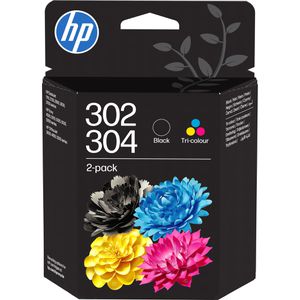 HP Tinte 302 / 304 Multipack, B82L1AE, X4D37AE + 3JB05AE, schwarz + color