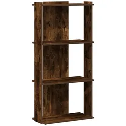 vidaXL Bücherregal 3 Böden Räuchereiche 60x30x120 cm Holzwerkstoff