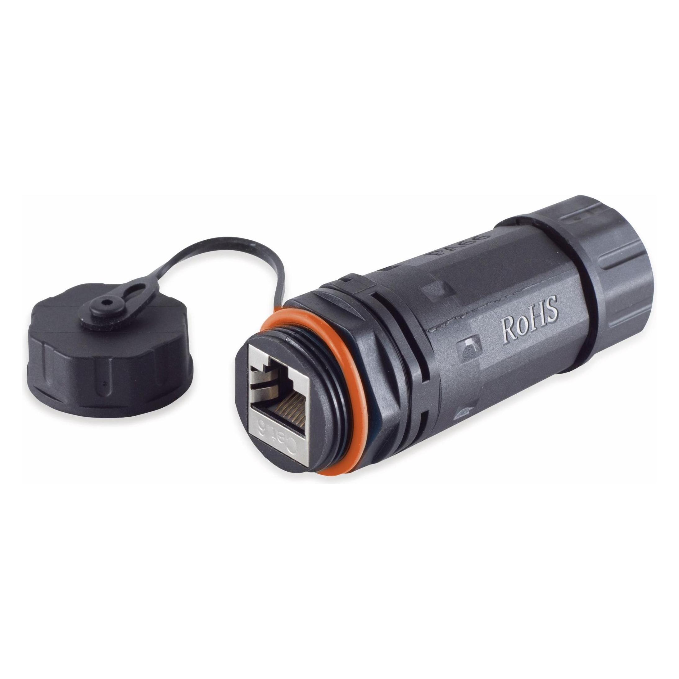 Shiverpeaks S/CONN maximum connectivity Netzwerkadapter-Patchkabelkupplung RJ45 Verbinder, CAT 6A, IP68, kurze A (Netzwerk Kupplung) (08-01049)