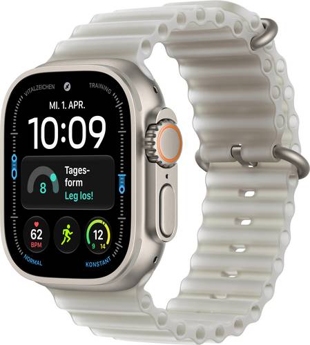 Apple Watch Ultra 4 GPS + Cellular 49mm Titangehäuse Ocean Band Halbtransparentes Grau