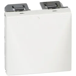 Legrand 277550L Mosaic Kabelauslass 2-modulig, ohne Klemmen, mit Zugentlastung Farbe: Ultraweiß