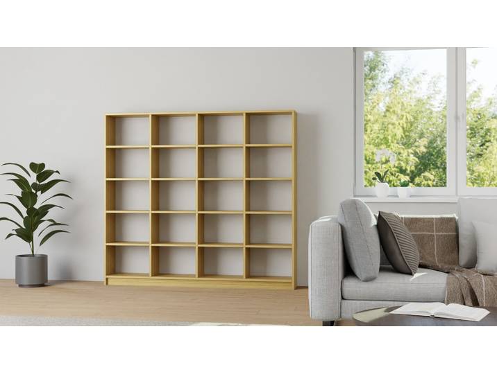 Offenes Bücherregal Eiche Natur geölt