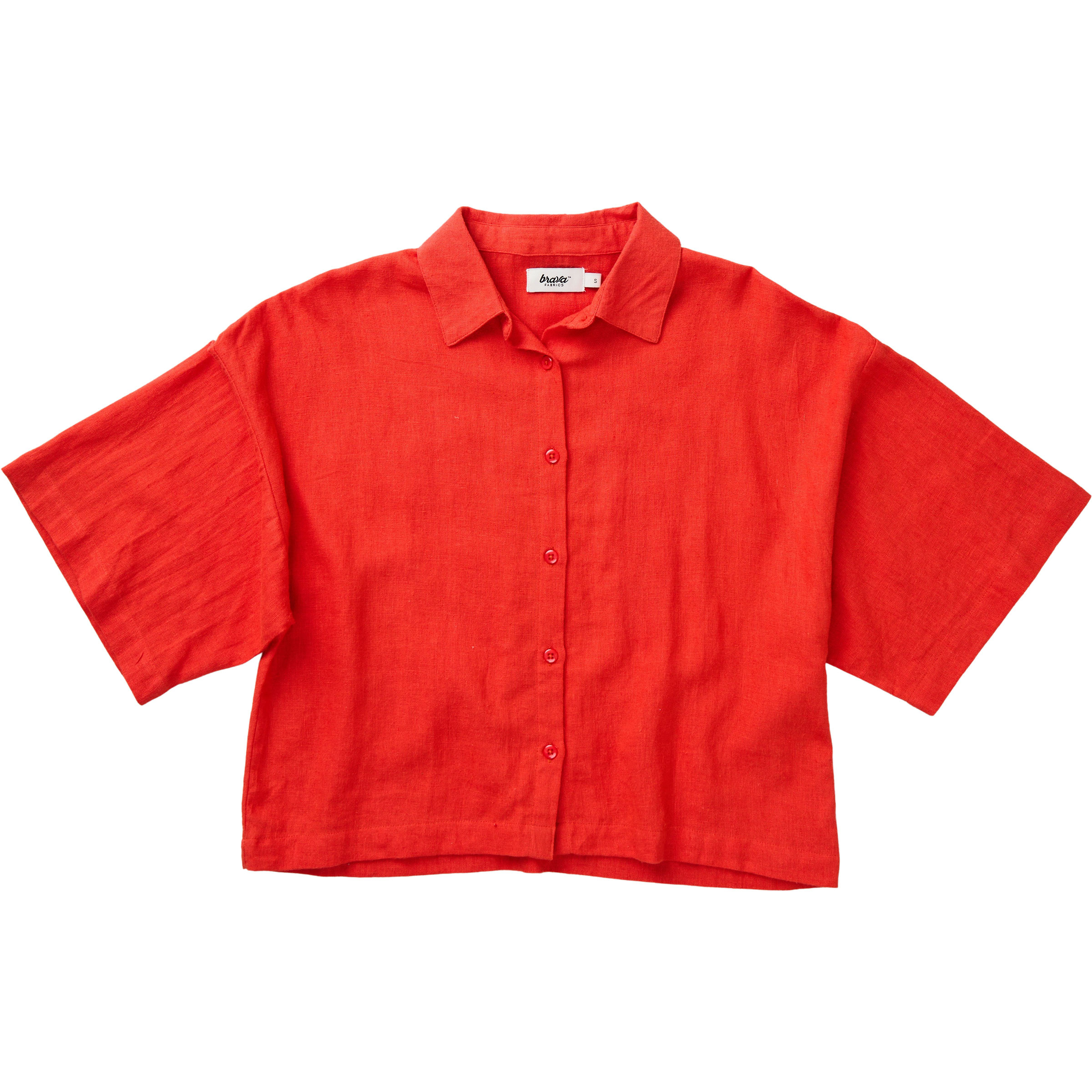 Brava Fabrics Boxy Squared Damen Blusen rot Größe M Lifestyle Widerstandsfähig