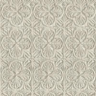 Chesapeake Karachi Taupe Wooden Damask Wallpaper