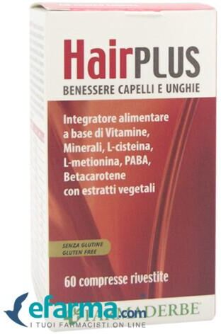 Farmaderbe Hair Plus Integratore Capelli Unghie 60 Compresse