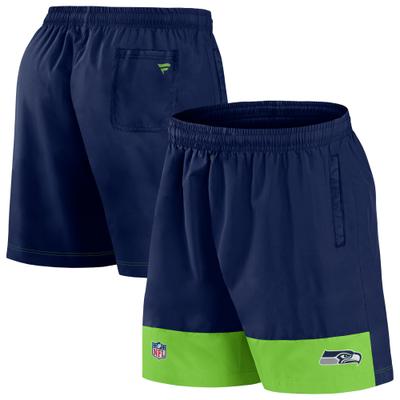 Sporthose FANATICS "Fanatics Shorts Seattle Seahawks Woven", Herren, Gr. M, US-Größen, blau, Popeline, 100% Nylon, Hosen Sporthose
