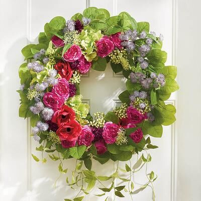 "Kensington Wreath, 26"" - 26"" dia. - Grandin Road"