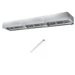 Deckenhaube ohne Motor 6000x900x450 mm mit Beleuchtung, Filter und Ablassventil PREMIUM / GOLDINOX
