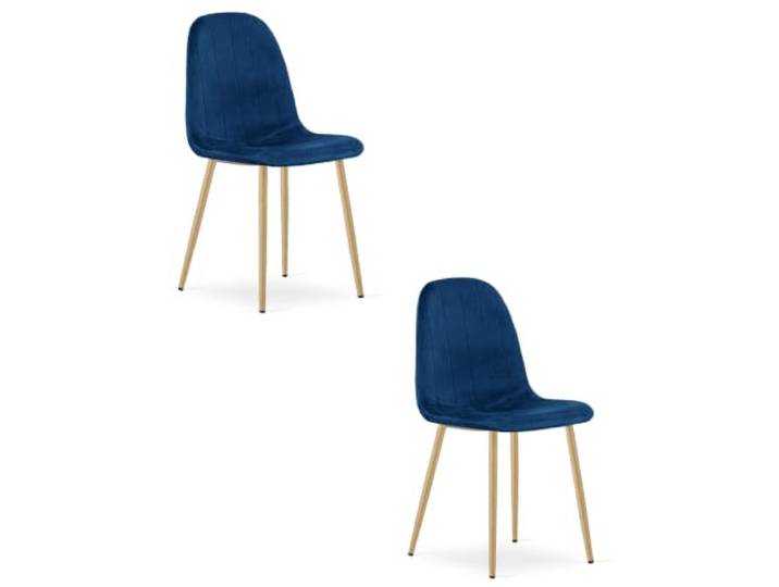 Esszimmerstühle LIVORA, Gepolsterter Stühle Esszimmer, Küchenstühle Esstisch Stühle Mit Velours Polster, Polsterstuhl Leicht zu Reinigen, Stuhl Esszimmer, Garnet / Beine Holz - 2er