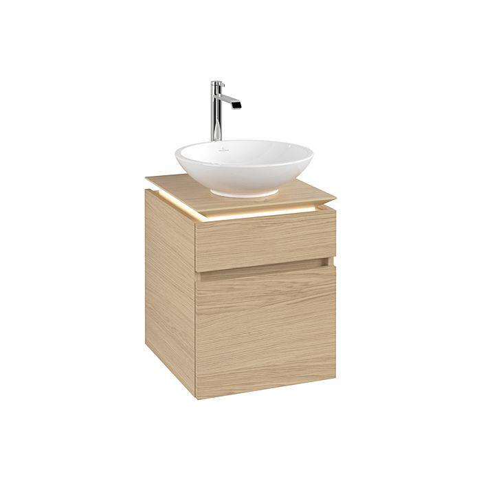 Villeroy & Boch Legato Waschtischunterschrank B566L0VJ 45x55x50cm, mit LED-Beleuchtung, Nordic Oak