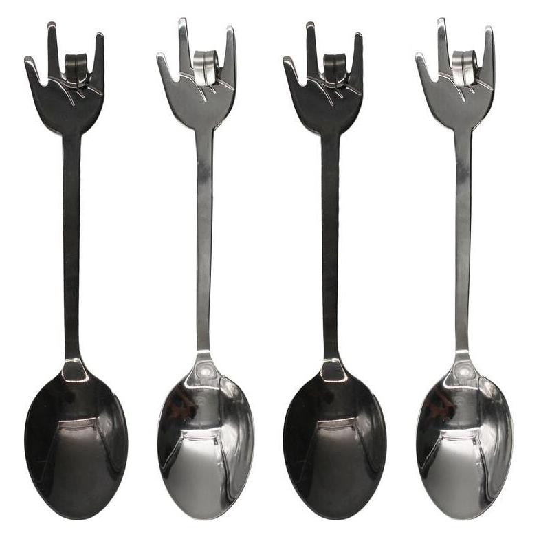 Winkee Rock Hand Spoon Set - Skeer (4 Stk., Löffel) (18006)