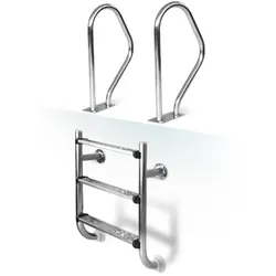 2-teilige Einbauleiter Trendline EXCLUSIV 3-stufig V2A Ø 42 mm Holm