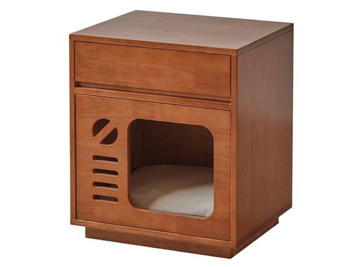 guiling-1986 Nachttisch Nachttisch mit doppeltem Verwendungszweck, Schublade und geschlossenem Schrank Nachtkonsole(Orange)