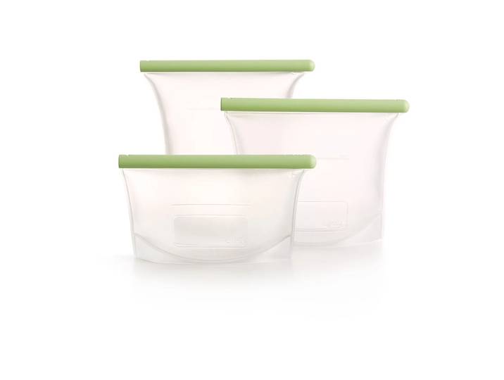 Lékué Sac réutilisable en silicone Lékué 3 pièces Vert