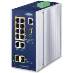 Planet IGS-4215-8UP2T2S (10 Ports), Netzwerk Switch, Blau