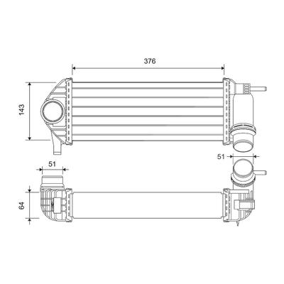 Valeo Ladeluftkühler [Hersteller-Nr. 822948] für Renault, Mercedes-Benz