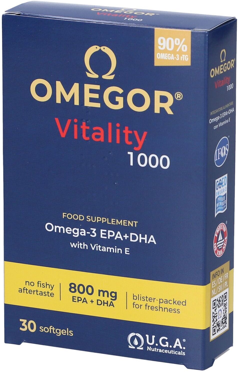 U.G.A. Nutraceuticals Srl Omegor Vitality 1000, 30 Capsule