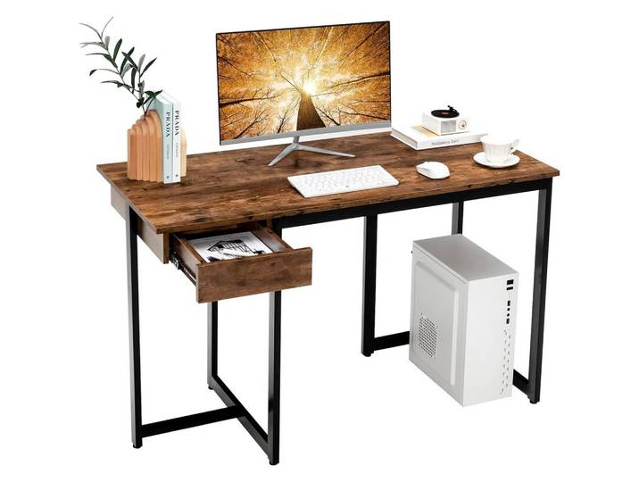SCHREIBTISCH 75cm Vintage Eiche Dekor