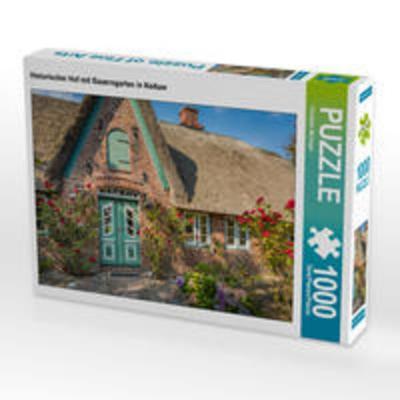 CALVENDO Puzzle Historischer Hof mit Bauerngarten in Keitum | 1000 Teile Lege-Größe 64x48cm Foto-Puzzle für glückliche Stunden