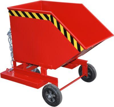 Kippbehälter mit Rollen Typ KW-ET 250, rot