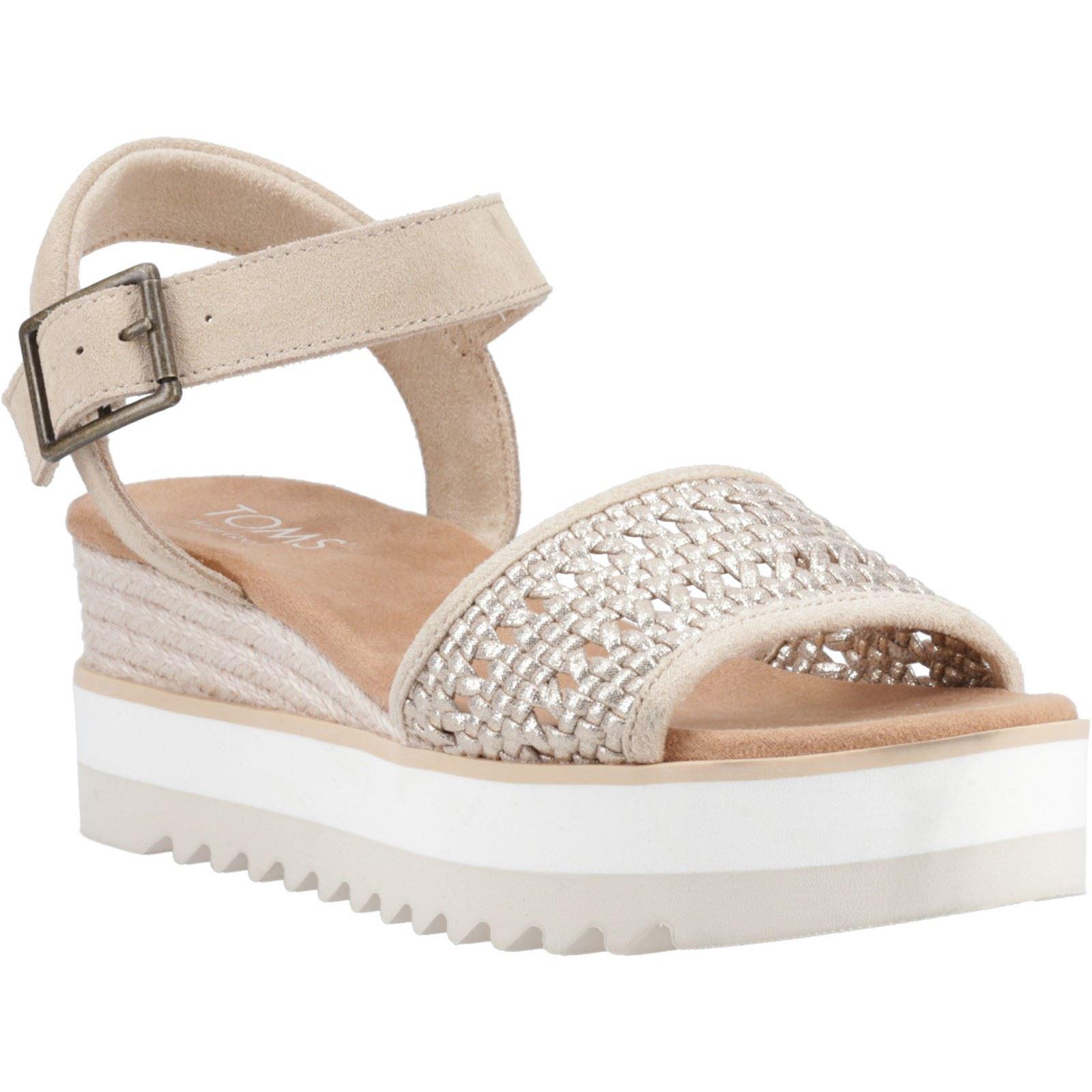 TOMS Diana Leren Damessandalen Champagne