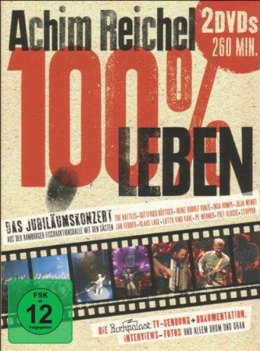 Achim Reichel - Achim Reichel - 100% Leben: Das Jubiläumskonzert [2 DVDs] - Preis vom 09.10.2026 07:28:09 h