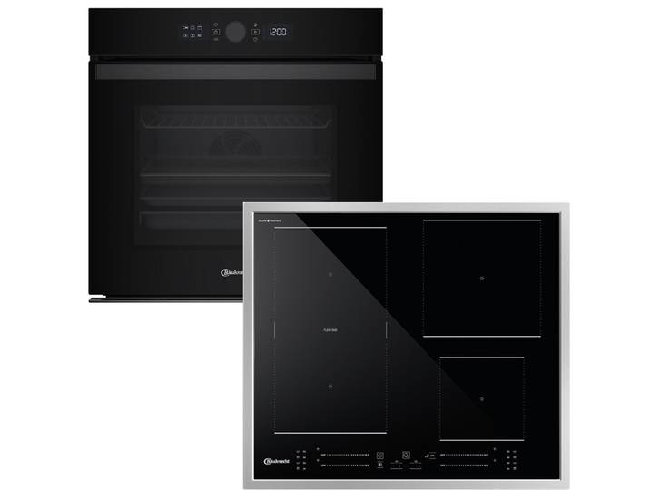 BAUKNECHT Backofen-Set BAKO 940 Airfry Flex , Energieeffizienz: A+, schwarz, Herdsets, AirFry-Funktion – krosse Ergebnisse dank Heißluftzirkulation, Backofen-Set