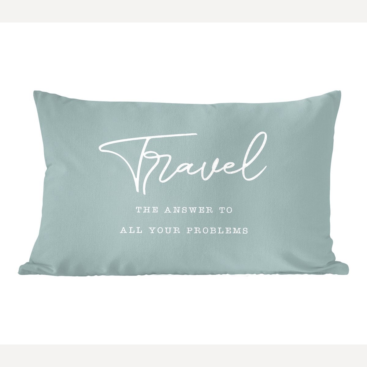 PillowMonkey Sierkussen met Quote The answer to all your problems - 60 x 40 cm