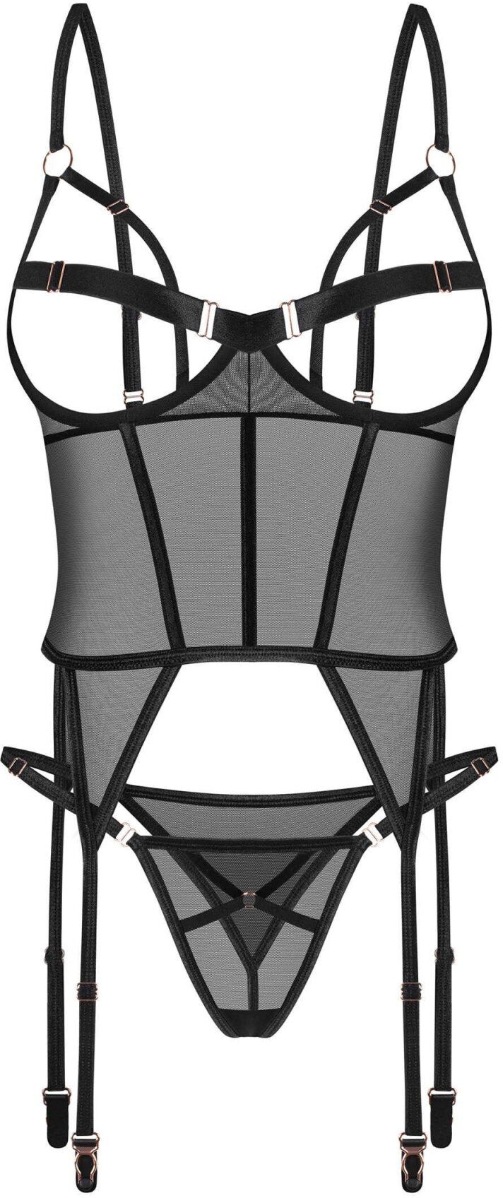 Obsessive Euridia corset et string - Noirs