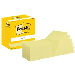 Post-it Notes 12x Haftnotizblock »Notes 655« 127 x 76 mm gelb