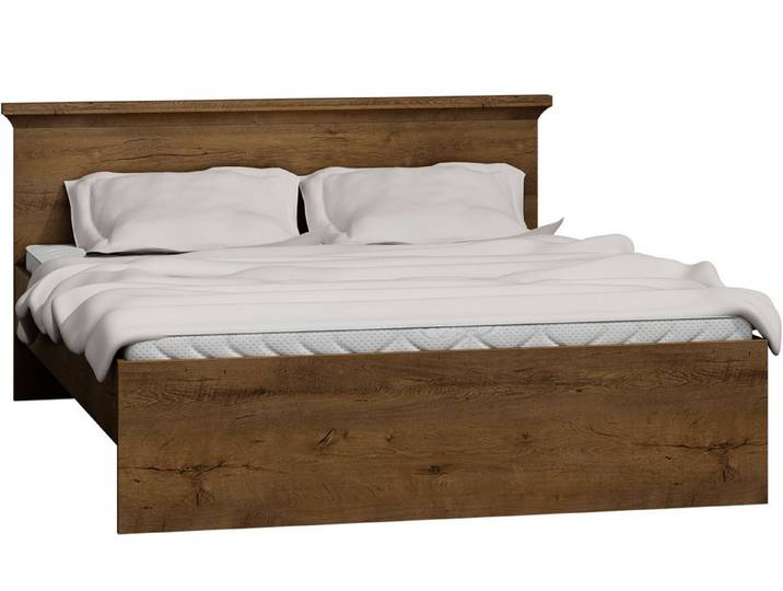 KONSIMO® Bett VETIS Bett mit Rahmen, mit Kopfstütze, zeitloses Design
