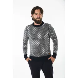 Fuza Wool of Denmark Herren Björn Wollpullover - S - midnight blue