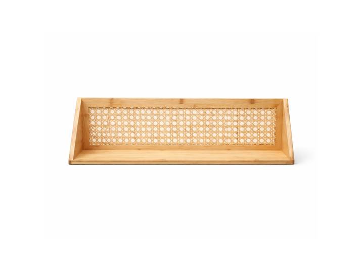 Calicosy - Etagère Murale En Bambou Et Rotin Naturel L60 Cm - Tiya