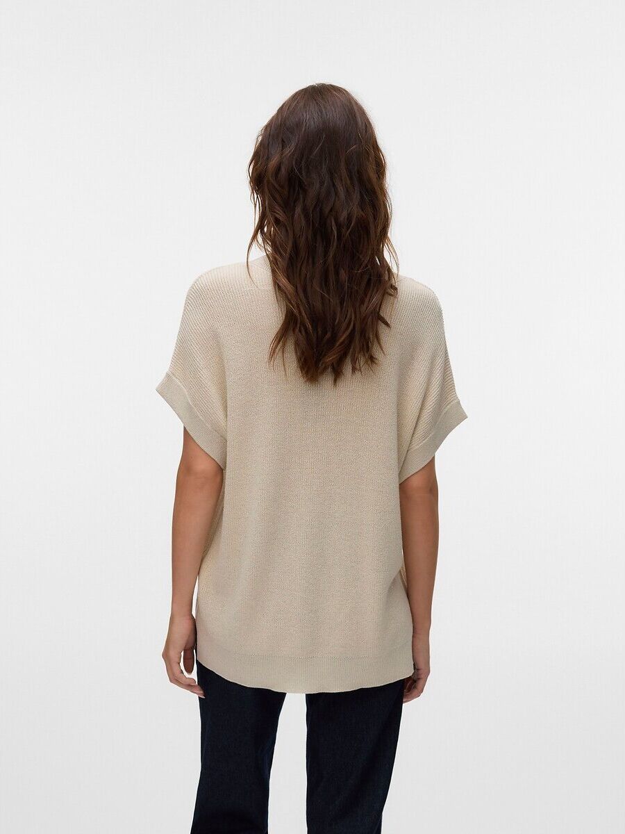VERO MODA Pull manches courtes col V