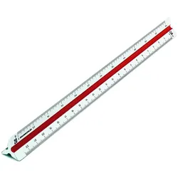 Rumold, Lineal, Dreikantmassstab 30cm weiss (30 cm, Kunststoff)