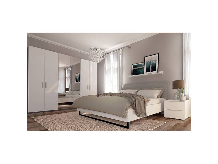 Drehtürenschrank pure gloss reflect 270 x 236cm Weiß/Hochglanz Weiß/Graphit