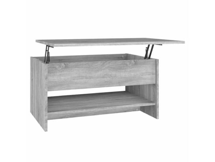 GHVBNMF Couchtisch Höhenverstellbar 80x50x40 cm Grau Sonoma Höhenverstellbare Tischplatte mit verstecktem Staufach für Ordnung und Komfort im Wohnzimmer.
