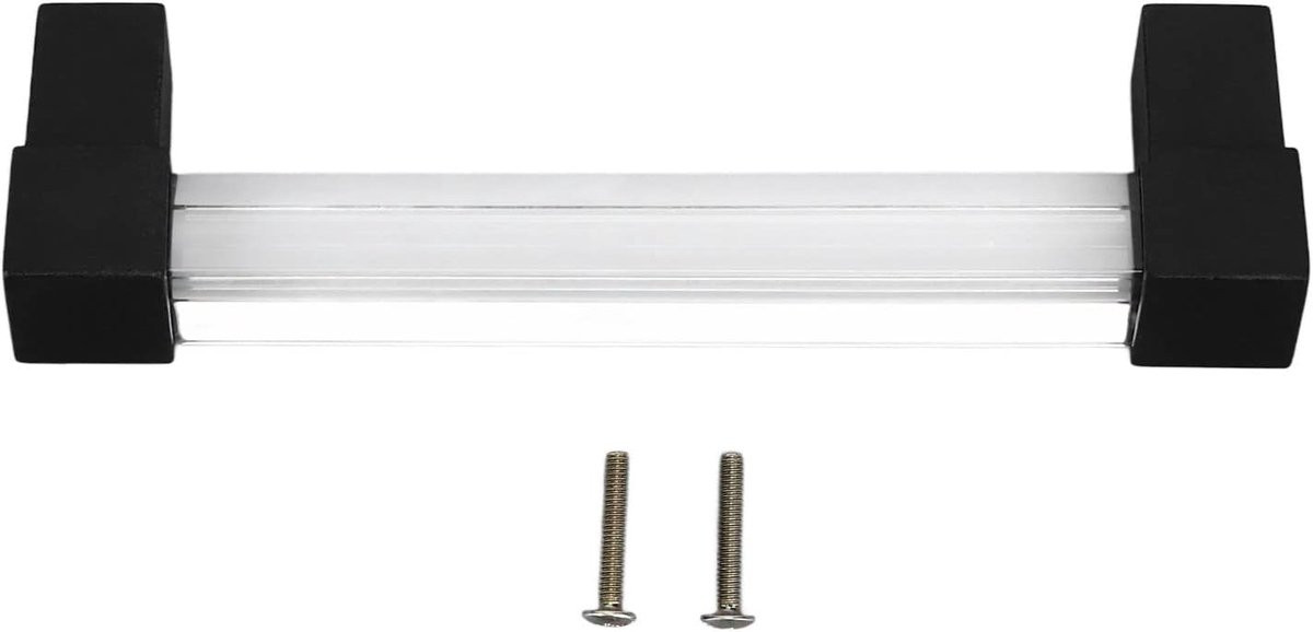 Acryllade Trekt Kastgrepen Zwart met Gatafstand 128 mm